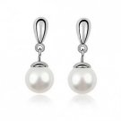 Austrian crystal pearl drop earrings