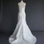 Vintage Strapless Ivory Lace Applique Formal Mermaid Wedding Dress