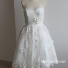 2015 Lace applique Knee length Beach wedding dress, , Short wedding dresss