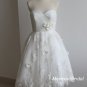 2015 Lace applique Knee length Beach wedding dress, , Short wedding dresss