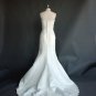 2015 Vintage Strapless Ivory Lace Applique Crystal Beaded Simple Formal Wedding Dress