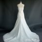 Vintage lace Applique wedding dress, A-line wedding gowns with Beading waist belt