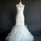 Mermaid Wedding dress, wedding dresses with Sweetheart Neckline and handmade flower, wedding gown