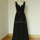 Black Lace Sexy Backless/open back Wedding Dress,Chiffon Lace 2015