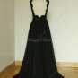 Black Lace Sexy Backless/open back Wedding Dress,Chiffon Lace 2015
