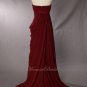 Burgundy a line Prom Dress/ Evening Gown/ Full-length party dress with elegant pleated sweetheart