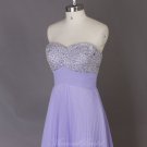Lilac Strapless Sweetheart Beading Chiffon Prom Dresses, Party Dress, Evening Dres