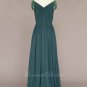 Simple Chiffon Ivory A-line prom dress, party dress with elegant beading cap sleeves