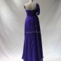 Purple one shoulder strap fairy long chiffon prom dress, formal evening dress with elegant pleats