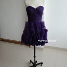 Eggpalnt Short prom dress, Prom gowns, Tulle ruffled Homecoming dresses with Sweetheart neckline
