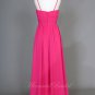 Spaghetti Straps A-line Fushia Bridesmaid Dress,simple bridesmaid gown with Sweetheart Neckline