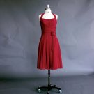 Cheap Red Bridesmaid Dress Halter Chiffon Knee-length cocktail dresses