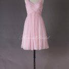 Light pink Bridesmaid Dress, pale pink bridesmaid gowns, Knee-length bridal party dresses