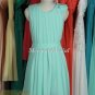 Mint Scoop Neck Bridesmaid Dress, Short Straps Chiffon Bridesmaid Dress&iuml;&frac14;�cheap prom dress