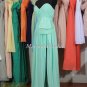 Custom Made Long Chiffon Bridesmaid Dress With Train, Cheap Bridesmaid Dress
