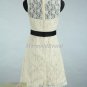 Straps Scoop Neck Short Lace Bridesmaid Dress, Cheap Lace Bridesmaid Dress