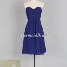 Sweetheart A-line Royal Blue Chiffon Bridesmaid Dress
