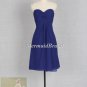 Sweetheart A-line Royal Blue Chiffon Bridesmaid Dress