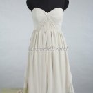 Grey Bridesmaid Dress, Asymmetrical Hem Sweetheart Short Chiffon Bridesmaid Dress