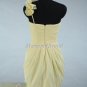 Bright Yellow Bridesmaid Dress, Short Chiffon Bridesmaid Dress,party dress