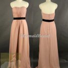 Long Bridesmaid Dress, A-line Sweetheart Floor-length Chiffon Bridesmaid Dress,
