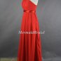 One Shoulder Bridesmaid Dress 2014, A-line One Shoulder Long Chiffon Bridesmaid Dress 2014
