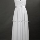 V-neck Prom Dress with Beaded Cap Sleeves made from Chiffon or Satin Chiffon