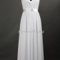 V-neck Prom Dress with Beaded Cap Sleeves made from Chiffon or Satin Chiffon