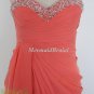 Beaded Sweetheart Coral Short Prom Dress/Bridesmaid Dress/cocktail dress/party dress