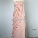 Princess Strapless Floor-length Chiffon over Satin Prom Dress, Elegant Prom Dress Long