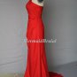 One Shoulder Evening Dress, Sheath/Column One Shoulder Floor-length Taffeta Bridesmaid Dress