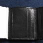 Men's Black Genuine Leather Tri-Fold Wallet - Jillian - New