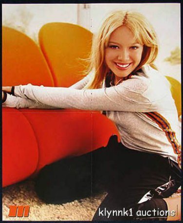 Hilary Duff 2 POSTERS Centerfold Lot 1077A  Ashlee Simpson Black Eyed Peas back