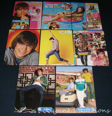 Zac Efron Vanessa HSM 32 Full page Magazine Clippings Pinup Lot L419
