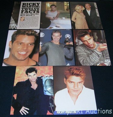 Ricky Martin 8 Full Page Magazine Clippings Rare Pinups Articles Lot R408