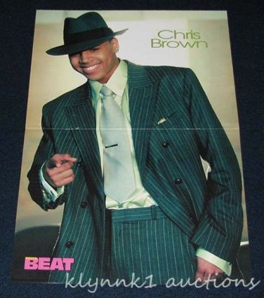 Chris Brown - POSTER Centerfold 3369A  Christina Milian on back