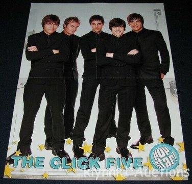 The Click Five Poster Centerfold 3462A Ashlee Simpson on back