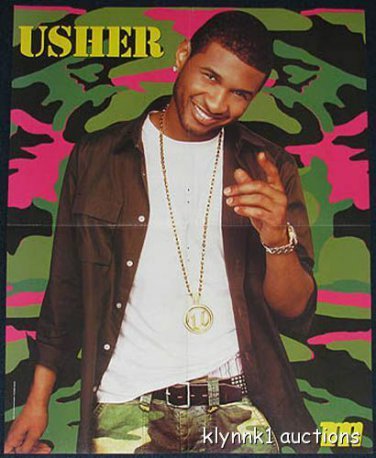 Usher 4 POSTERS Centerfold Lot 1083A N2U O'Ryan Omarion cute guys on back
