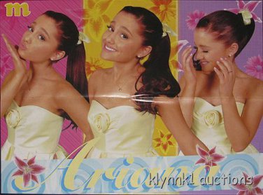 Ariana Grande - 2 POSTERS Centerfolds Lot 2404A Justin Bieber on the back