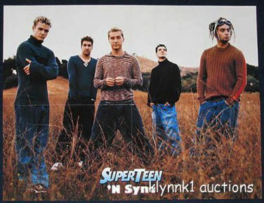 NSync  2 Rare Posters Centerfold Lot 1192A Backstreet Boys on back