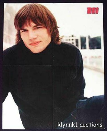 Ashton Kutcher - 2 POSTERS Centerfolds Lot 273A Good Charlotte on the back