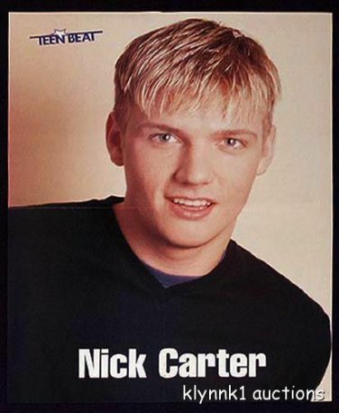 Nick Carter 2 Posters Centerfold Lot 496A NSync Justin Timberlake on back