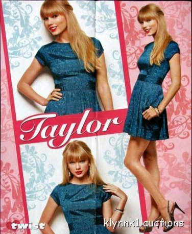Taylor Swift POSTER Centerfold 3085A Big Time Rush on back