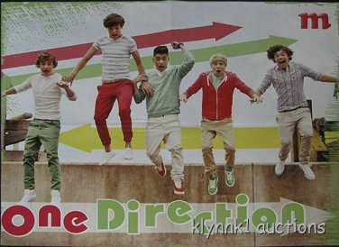 One Direction 2 POSTERS Centerfolds Lot 2281A Justin Bieber on the back