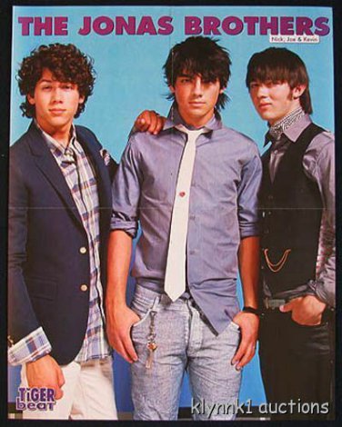 Jonas Brothers Joe Nick 3 POSTERS Centerfolds Lot 805A Kevin Jonas on the back