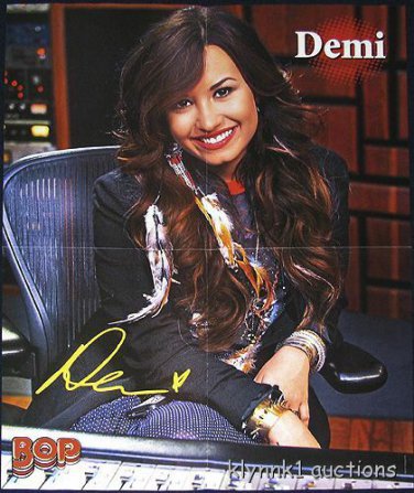 Demi Lovato 2 POSTERS Centerfold Lot 2467A  Justin Bieber on the back