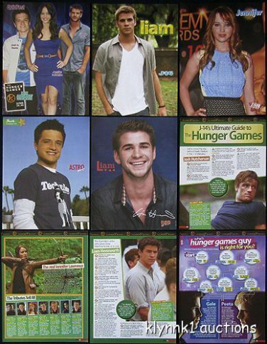 Liam Hemsworth Josh Hutcherson Hunger Games 31 Full Pg Pinups Articles Lot Z401
