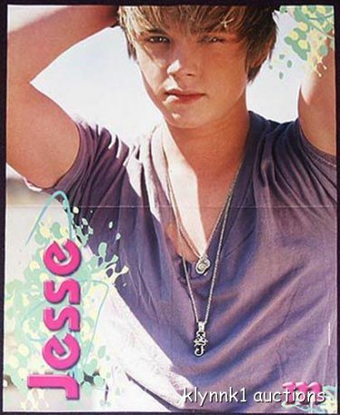 Jesse McCartney 2 Posters Centerfold Lot 90A Hilary Duff Pussycat Dolls on back