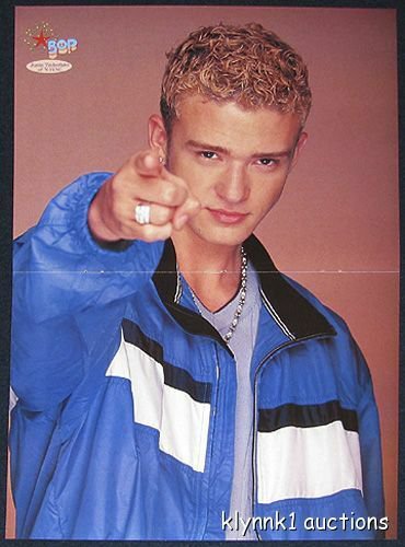Justin Timberlake - 3 POSTERS Centerfolds Lot 1745A Backstreet Boys on the back