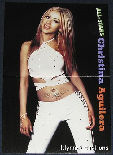 Christina Aguilera 2 Posters Centerfold Lot 1839A  98 Degrees BBMak on back